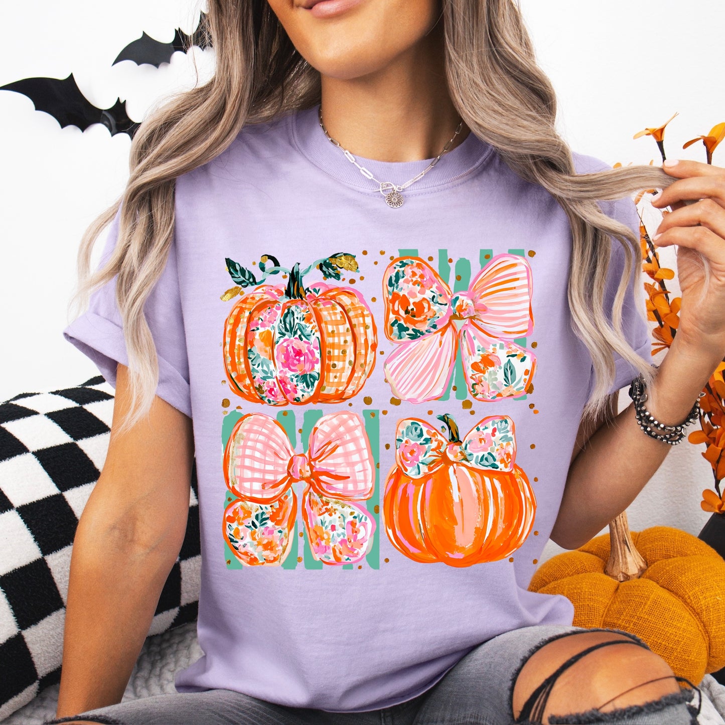 coquette pumpkins clear film screen print