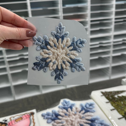 POCKET snowflake yarn clear film screen print
