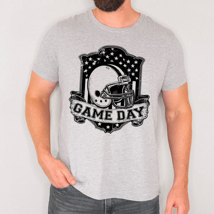 Game Day emblem football screen print transfer