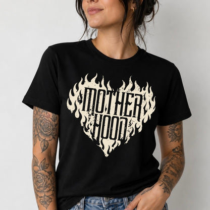 motherhood tattoo heart screen print transfer•