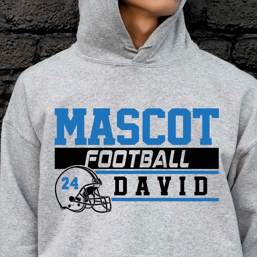 semi-custom FOOTBALL mascot (design set up only)