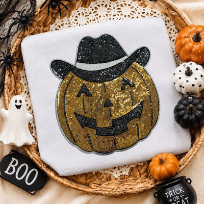 Sequins Patch - western pumpkin