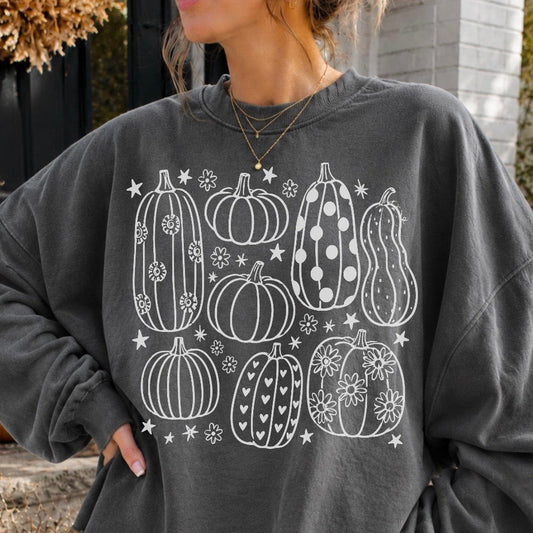 pumpkin doodles screen print transfer