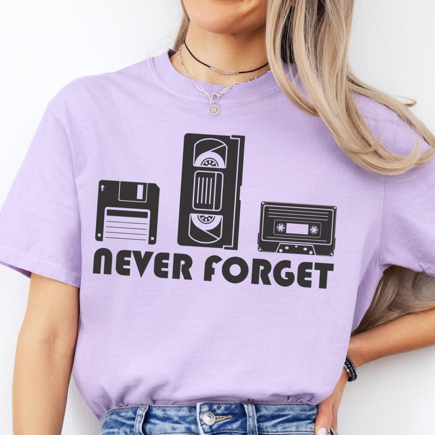 NEVER FORGET SCREEN PRINT TRANSFER