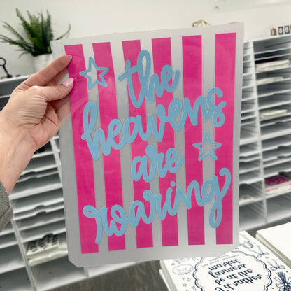 PRE-ORDER the heavens are roaring DTF 7-10 BUSINESS DAY TAT