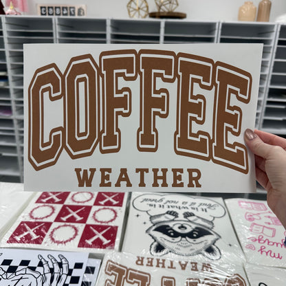 PUFF PRINT coffee weather tan ink