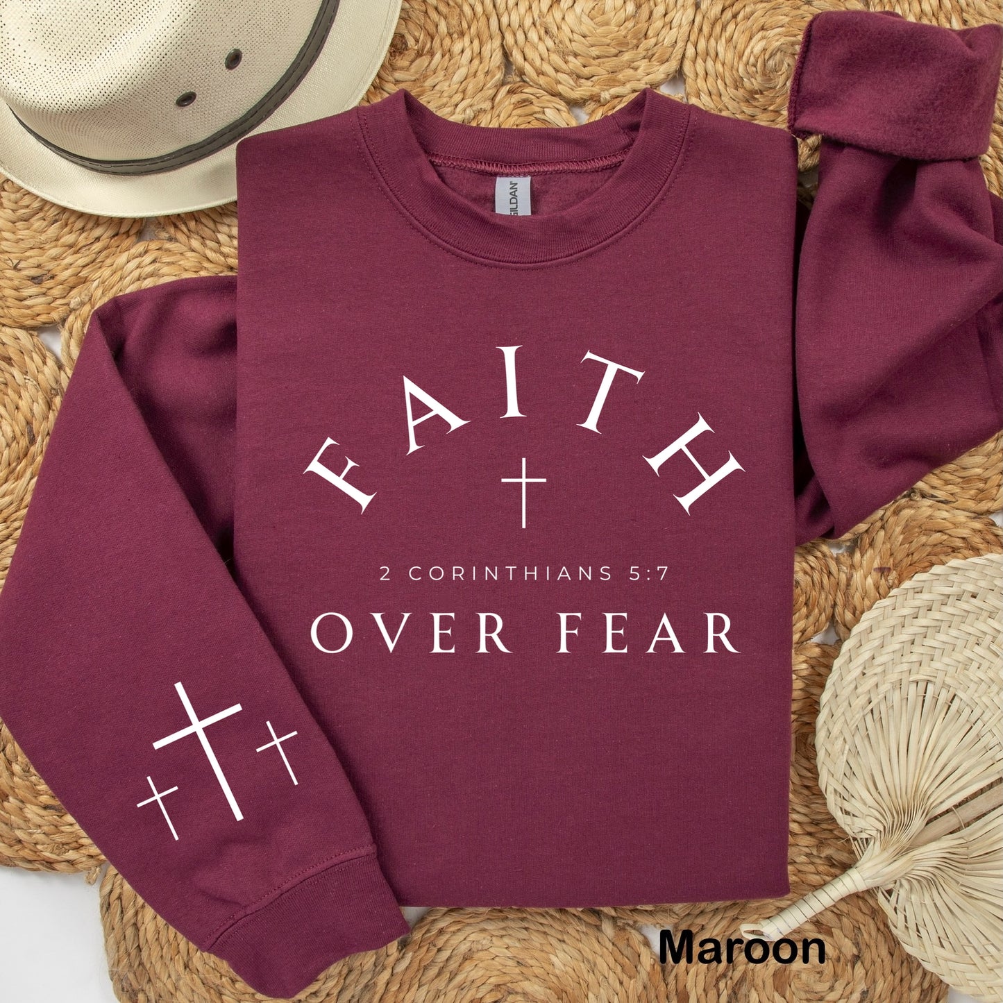 faith over fear screen print transfer