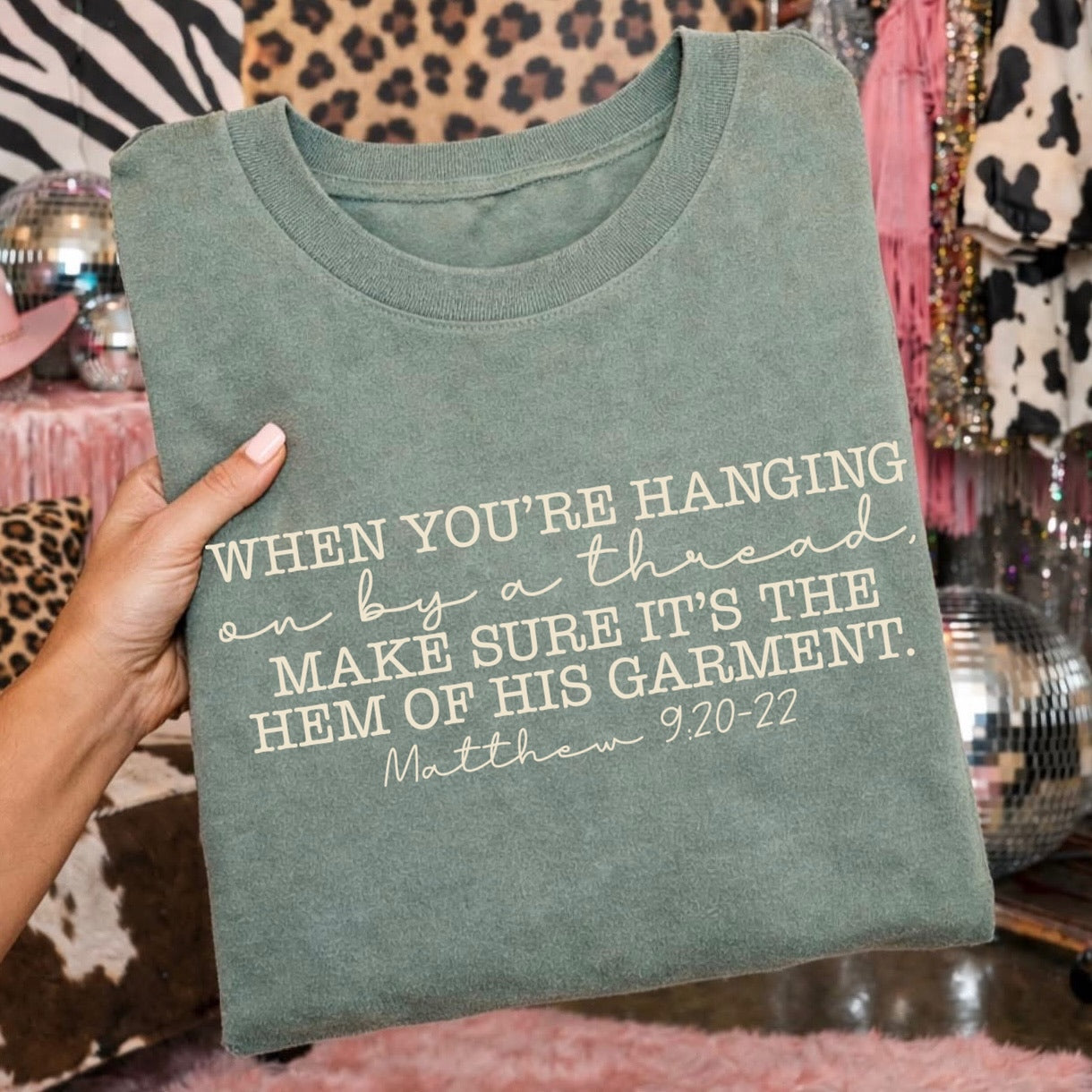 Hem of His garment screen print transfer•