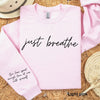 Just Breathe front & sleeve screen print transfer