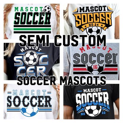 semi-custom SOCCER mascot (design set up only)