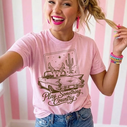play something country screen print transfer•