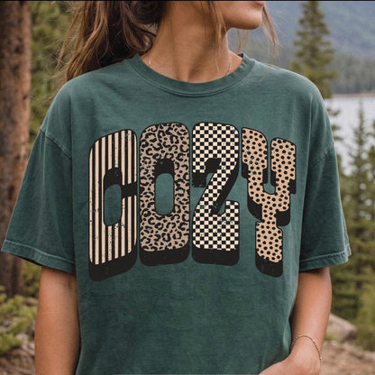 cozy grunge clear film screen print