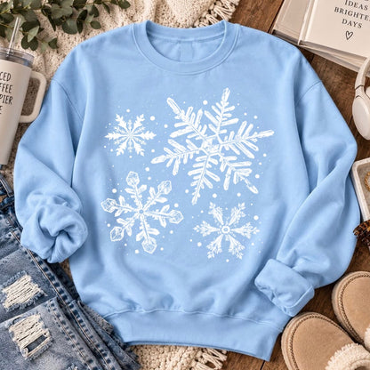 snowflakes screen print transfer