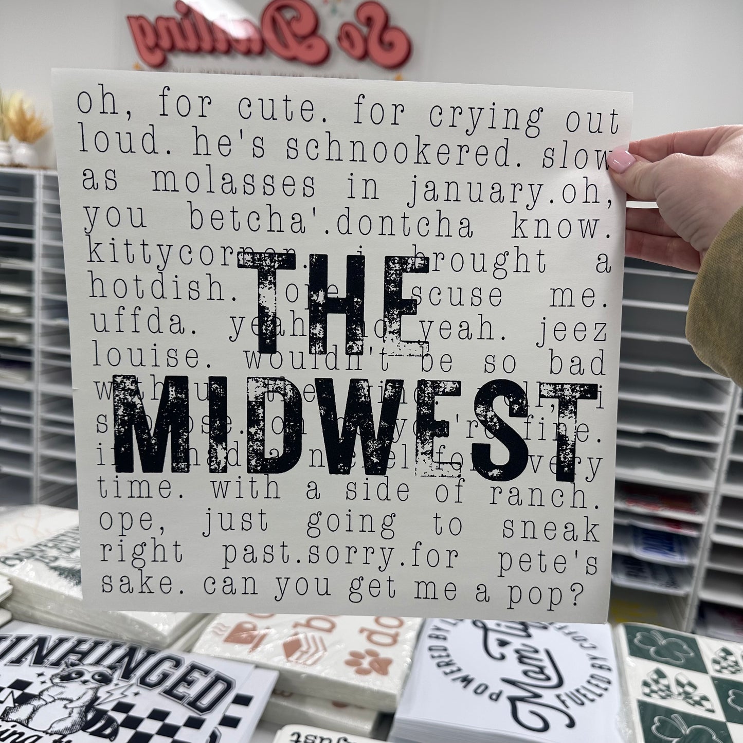 The MIDWEST screen print transfer