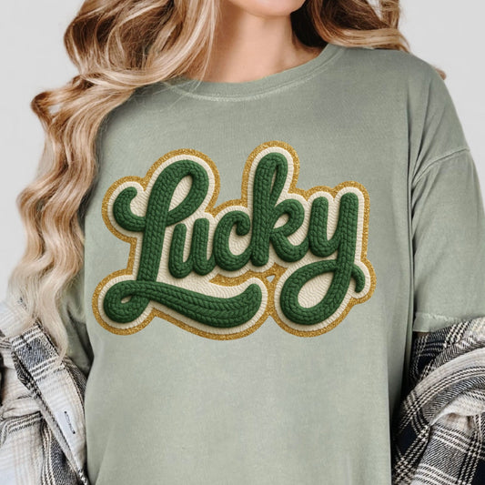 LUCKY clear film screen print