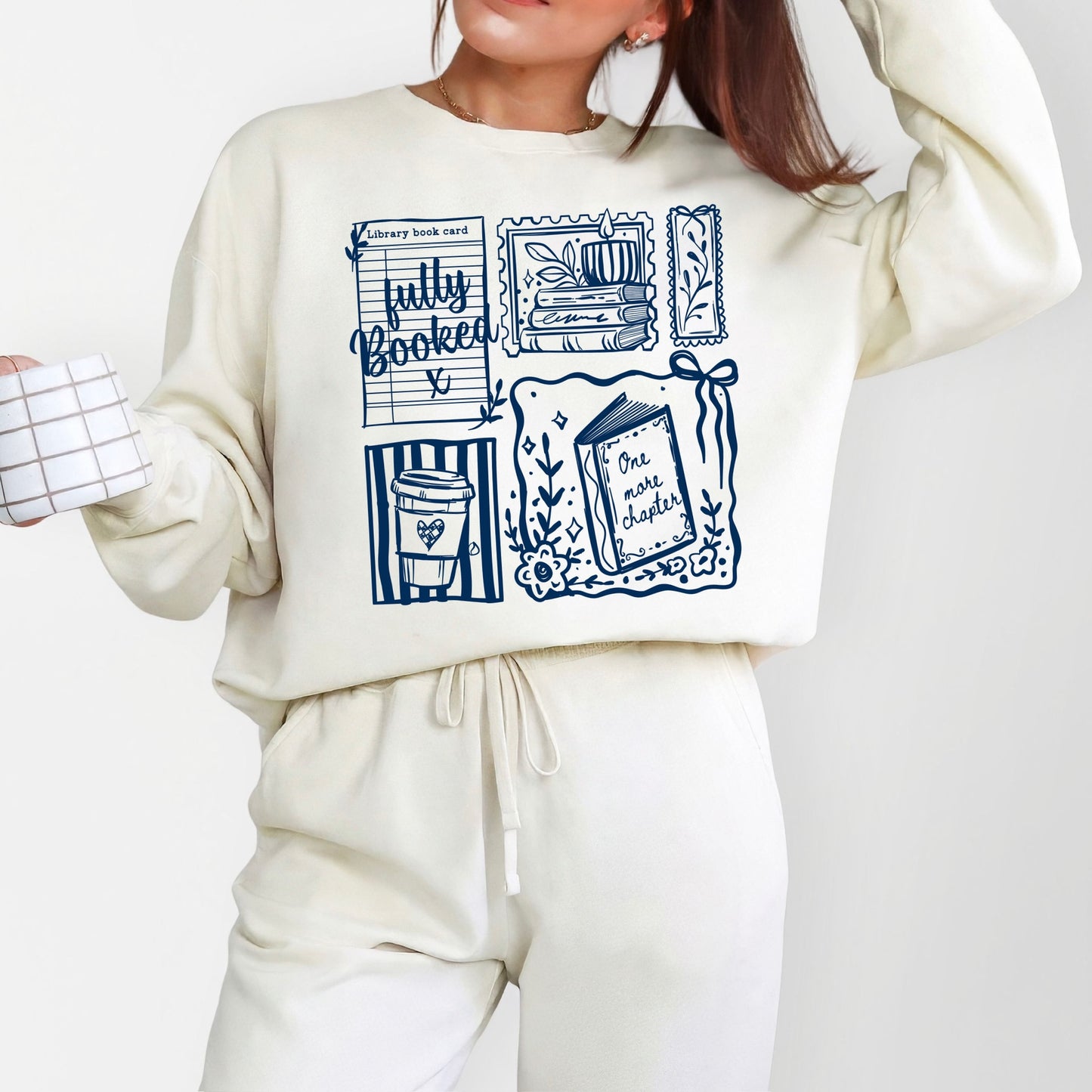 fully booked navy ink screen print transfer