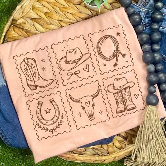 western stamps screen print transfer•