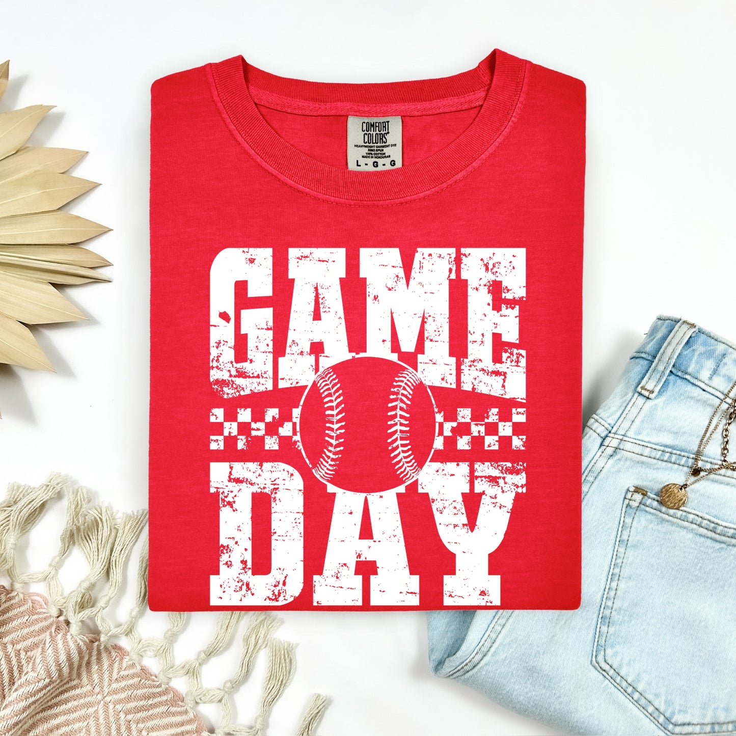 Baseball game day screen print transfer•