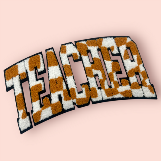 Chenille Patch - Checker TEACHER