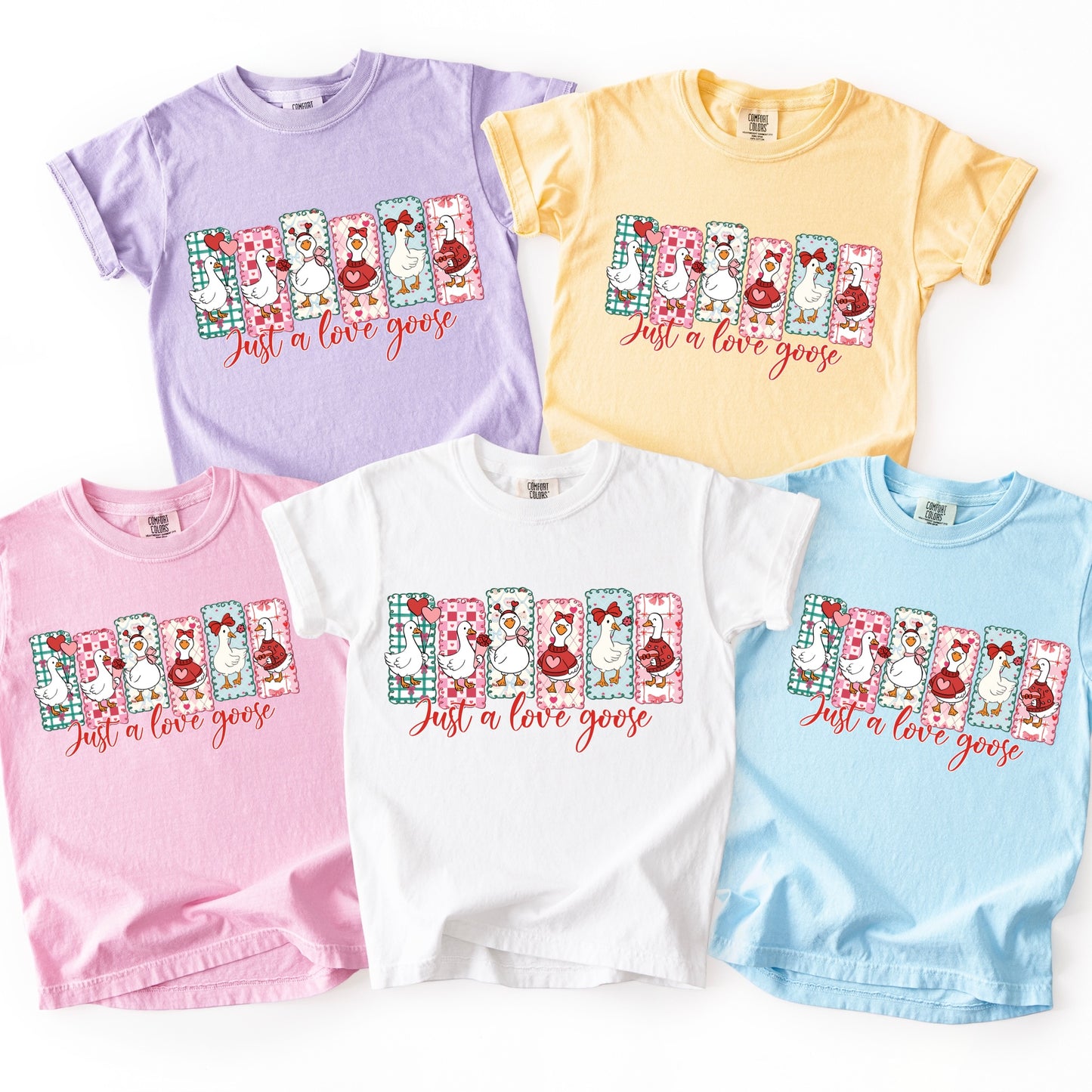 just a love goose clear film screen print