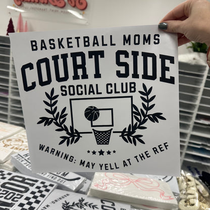 basketball mom social club screen print transfer