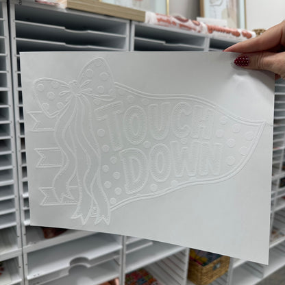 Doodle touchdown pennant screen print transfer•