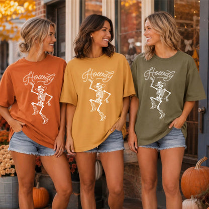 howdy skeleton screen print transfer•