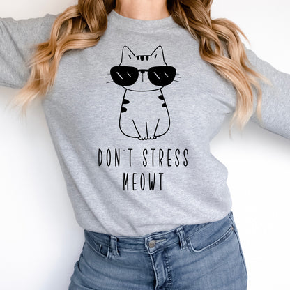 dont stress meowt screen print transfer