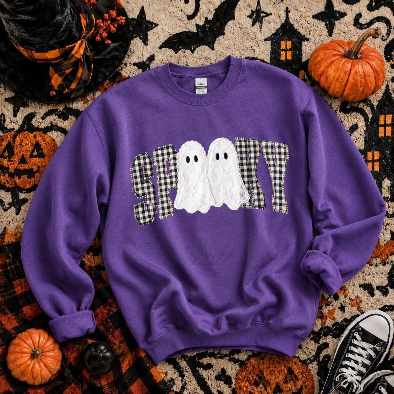 PRE-ORDER 5-7 biz day tat lace & fabric spooky DTF