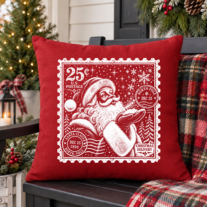 santa stamp screen print transfer