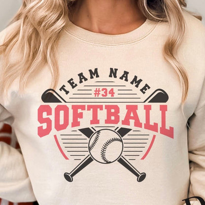 semi-custom SOFTBALL mascot (design set up only)