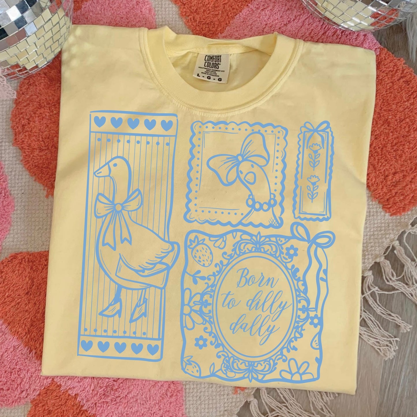 dilly dally goose screen print transfer•