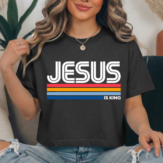 Jesus is king clear film screen print