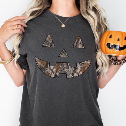 camo jackolantern clear film screen print