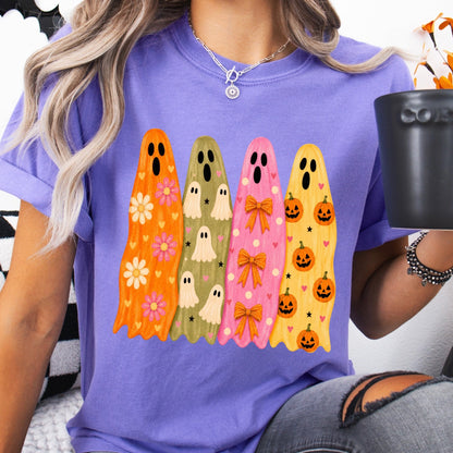 colorful ghosts clear film screen print