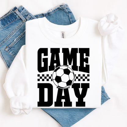 Soccer game day screen print transfer