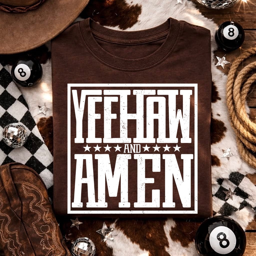 yeehaw & amen screen print transfer•
