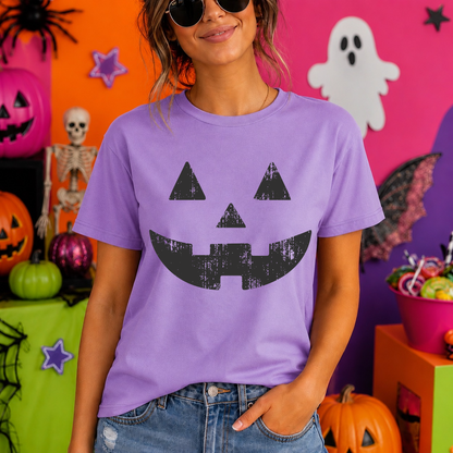 jackolantern face screen print transfer