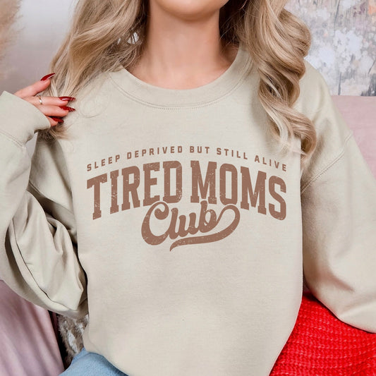 tired moms club screen print transfer
