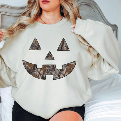 camo jackolantern clear film screen print