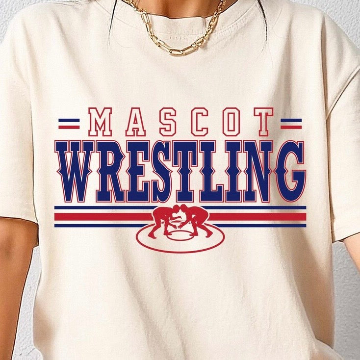 semi-custom WRESTLING mascot (design set up only)