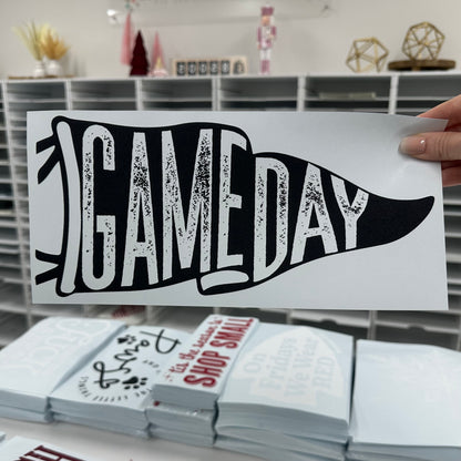 Gameday pennant  screen print transfer
