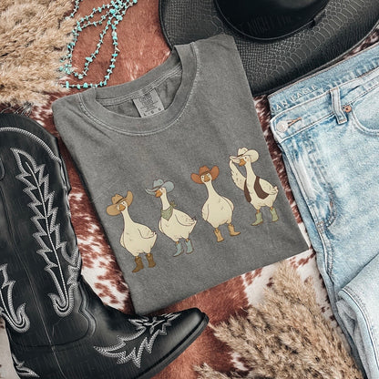 western geese clear film screen print
