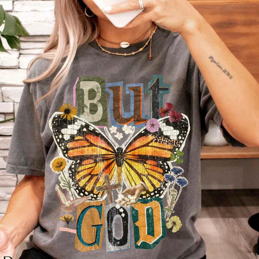 But God clear film screen print