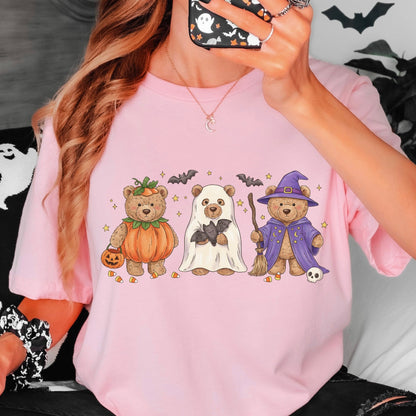 halloween teddy bears clear film transfer