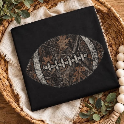 camo football clear film screen print