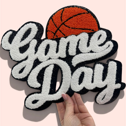 Chenille Patch - game day BASKETBALL
