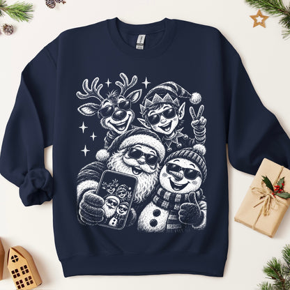 christmas selfie screen print transfer