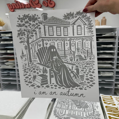 i am an autumn screen print transfer PRE-ORDER 5-7 business day tat
