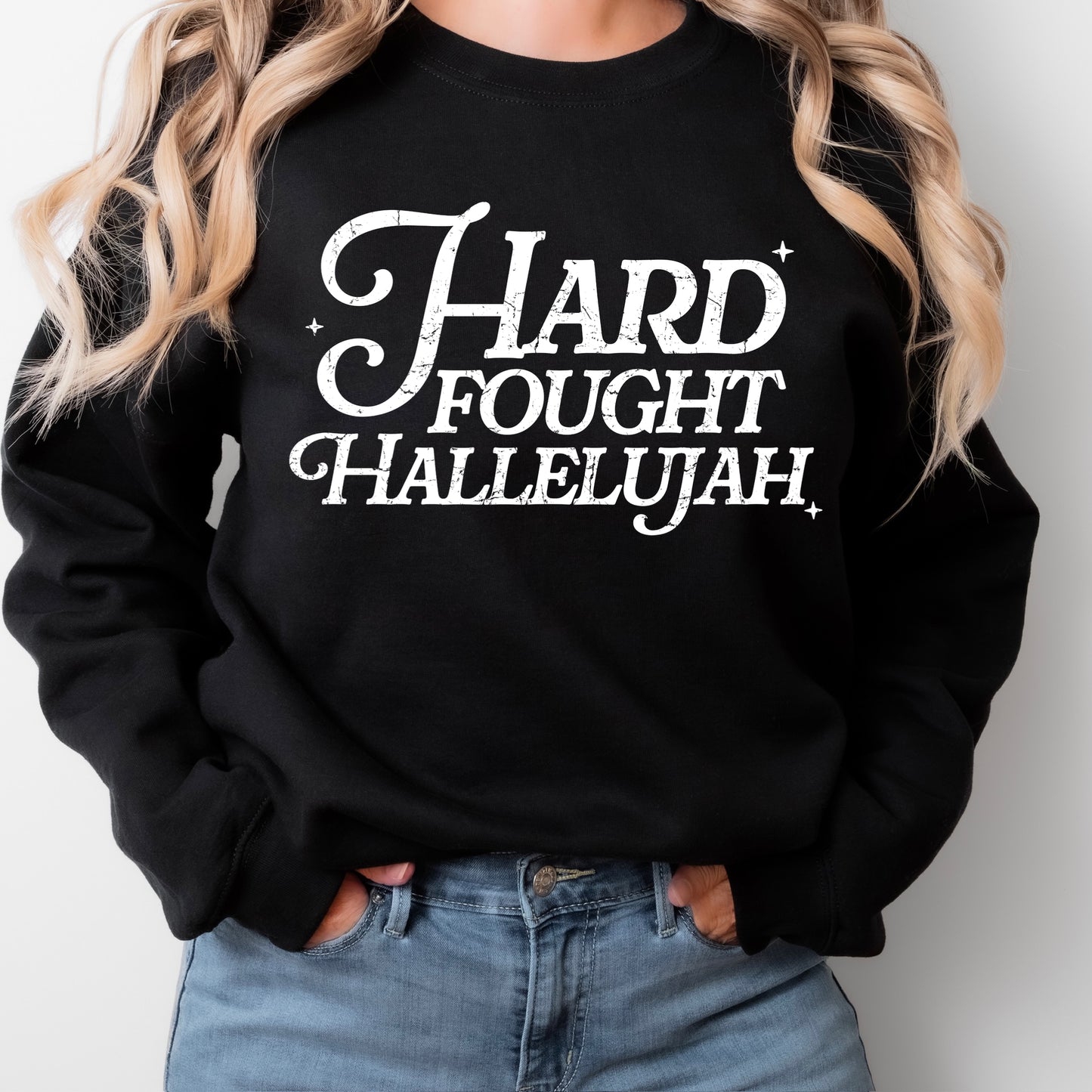 HARD FOUGHT HALLELUJAH screen print transfer